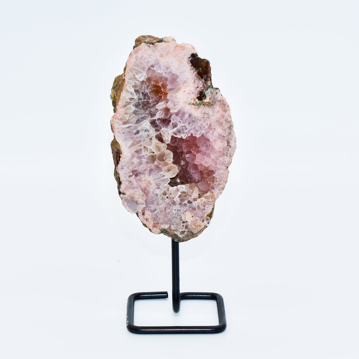 Small Pink Amethyst Slabs on Display Stands