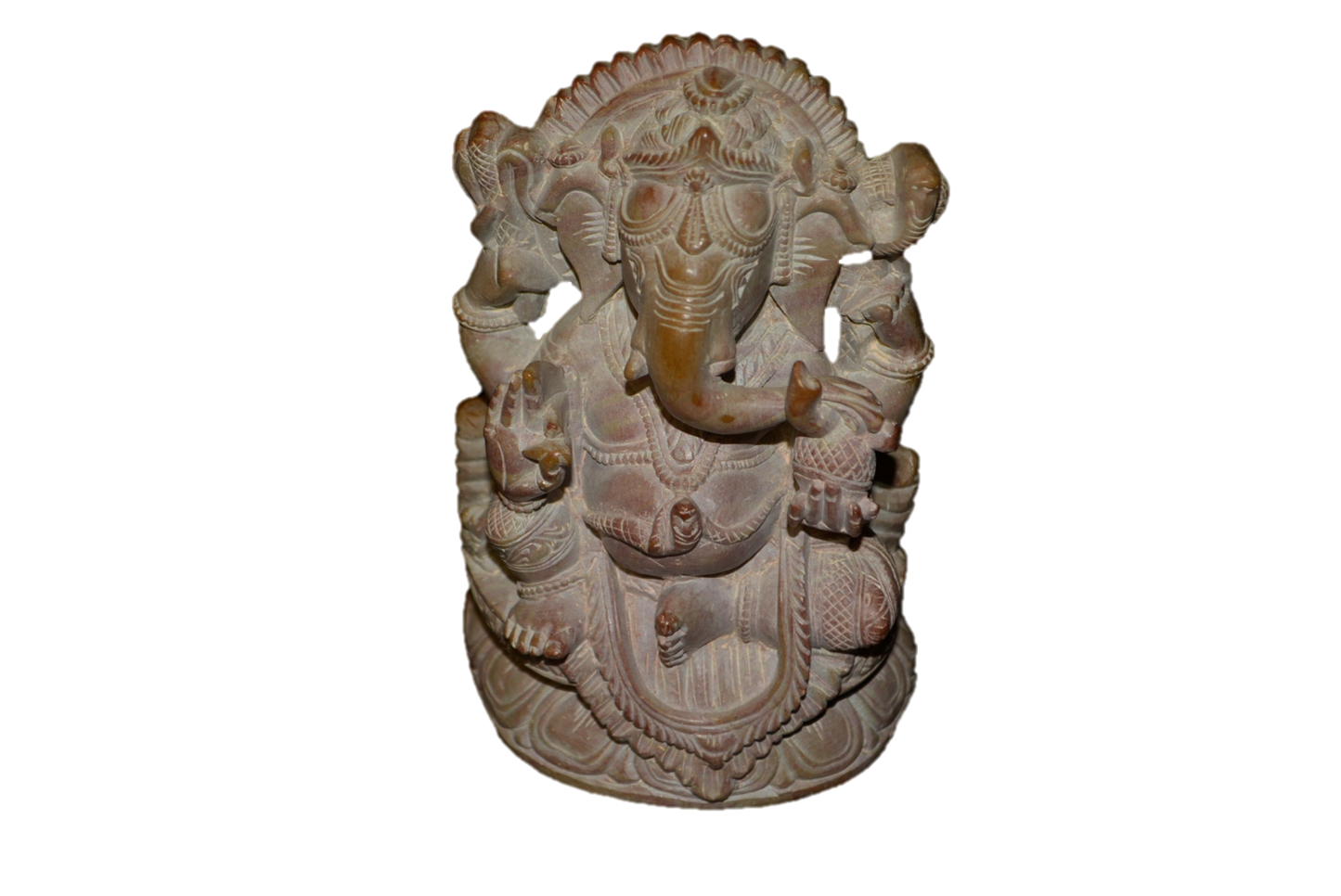 Handcrafted Sculpture Soapstone Elephant Head Ganesha - Small